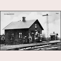 Ripa station okänt år. Bild från Järnvägsmuseet. Foto: Axel Ohrlander. 