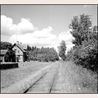 Istrum station den 7 juli 1950. Bild från Svensks Motorvagnsklubbens arkiv. Foto: Bertil Johansson. 