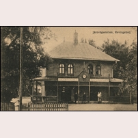 Revingehed station på 1910-talet. Okänt vykort från Järnvägsmuseet. Foto: Okänd. 