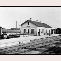 Vintrie station på 1919-talet. Bild från Järnvägsmuseet. Foto: Okänd. 