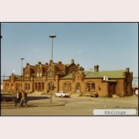 Kävlinge station, gatusidan 1971. Bild från Järnvägsmuseet. Foto: Okänd. 