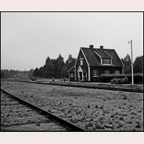 Galtåsen station den 27 augusti 1960. Bild från Svenska Motorvagnsklubbens arkiv. Foto: Bertil Johansson. 