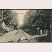 Valje hållplats i början av 1900-talet, kortet postgånget 1911. Okänt vykort från Järnvägsmuseet. Foto: Okänd. 