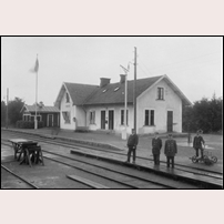 Ingelstad station 1916. Bild från Järnvägsmuseet. Foto: Hertzberg. 