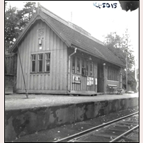 Djursholms Framnäsviken hållplats okänt år. Bild från Järnvägsmuseet. Foto: Okänd. 