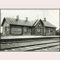 Västraby station den 4 mars 1918. Bild från Järnvägsmuseet. Foto: Okänd. 