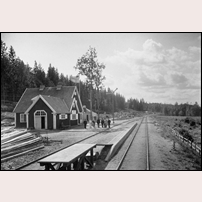 Nitta station okänt år, 1918 enligt en av flera olika uppgifter. Bilder från Järnvägsmuseet. Foto: Frithiof Mörk. 