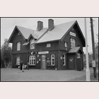 Kalixfors station omkring 1950. Bild från Järnvägsmuseet. Foto: Okänd. 