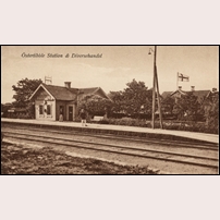 Östertibble station omkring 1923. Bild från Järnvägsmuseet. Foto: Okänd. 