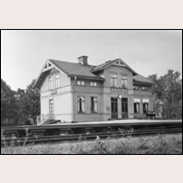 Silinge station på 1930-talet. Bild från Järnvägsmuseet. Foto: Okänd. 