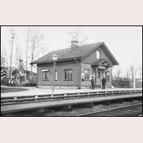 Eklången station omkring 1910. Bild från Järnvägsmuseet. Foto: Emil Bengtsson. 
