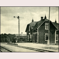 Tranemo Västra station okänt. Okänt vykort. Foto: Okänd. 