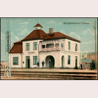 Forshaga station omkring 1920. Bild från Järnvägsmuseet. Foto: A. Ohrlander. 