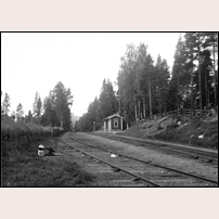 Born hållplats 1937. Bild från Järnvägsmuseet. Foto: Sven Gerndt. 