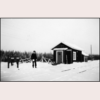 Bergträsk station 1941. Bild från Järnvägsmuseet. Foto: Okänd. 