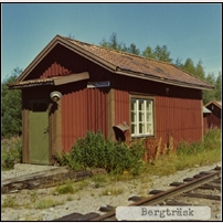 Bergträsk station 1969. Bild från Järnvägsmuseet. Foto: Okänd. 