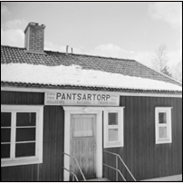 Pantsartorp station omkring 1968. Bild från Järnvägsmuseet. Foto: Lennart Welander. 