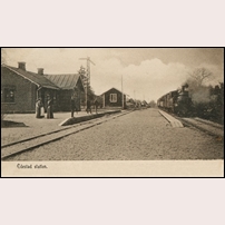 Edestad station omkring 1900. Bild från Järnvägsmuseet. Foto: Okänd. 