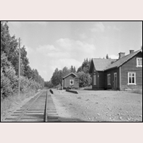 Flybo hållplats på en 1960-talsbild från Järnvägsmuseet. Foto: Sven Ove Lundberg. 