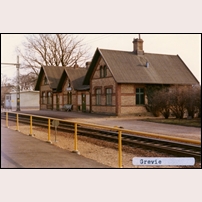 Grevie station 1971. Bild från Järnvägsmuseet. Foto: Okänd. 