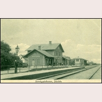 Sösdala station 1909. Okänt vykort. Foto: Okänd. 