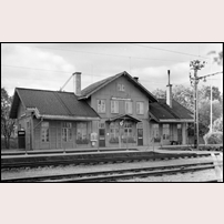 Bergsbrunna station 1945. Bild från Järnvägsmuseet. Foto: O. Lilljeqvist. 
