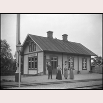 Skönnarbo station okänt år. Bild från Järnvägsmuseet. Foto: Gustaf Ferdinand Hallberg. 