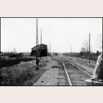 Ringmosse lastplats okänt år under tiden 1941 - 1960. Fotoriktning mot sydost (mot Alvesta). Bild från Järnvägsmuseet. Foto: Okänd. 