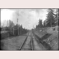 Alebo hållplats 1923 eller senare. Bild från Järnvägsmuseet. Foto: Okänd. 