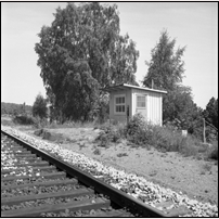 Österlid hållplats 1969. Bild från Järnvägsmuseet. Foto: Sven Ove Lundberg. 