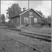 Andersbenning station troligen på 1950-talet. Bild från Järnvägsmuseet. Foto: Olof Sjöholm. 