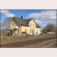 Skärblacka station den 18 april 2020. Foto: Michael Erhardsson. 
