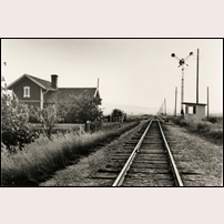 Härlingstorp hållplats den 22 september 1957. Bild från Järnvägsmuseet. Foto: Okänd. 