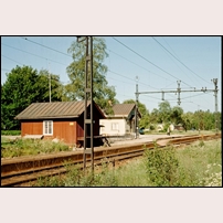 Hällberga station okänt år. Bild från Järnvägsmuseet. Foto: Bo Gyllenberg. 