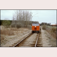 Söräng lastplats låg här för mycket länge sedan. Bilden som är tagen den 26 april 1995 kommer från Järnvägsmuseet. Foto: Bo Gyllenberg. 