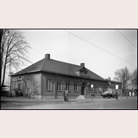 Olskroken station 1950. Bild från Järnvägsmuseet. Foto: Okänd. 