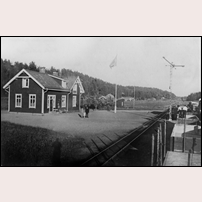Birkekärr station på 1910- eller 1920-talet. Bild från Järnvägsmuseet. Foto: Okänd. 