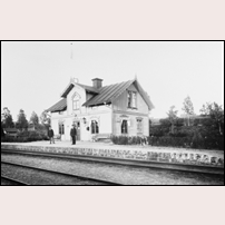 Ställberg station omkring 1900. Bild från Järnvägsmuseet. Foto: Alfred Michelson. 