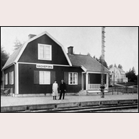 Hackefors station 1930. Bild från Järnvägsmuseet. Foto: Axel Carlsson. 