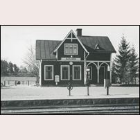 Hjulsbro station 1940. Bild från Järnvägsmuseet. Foto: Okänd. 