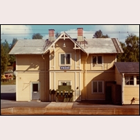 Frånö station 1970 - 1971. Bild från Järnvägsmuseet. Foto: Okänd. 