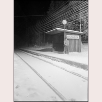 Brunnsvik hållplats omkring 1950. Bild från Järnvägsmuseet. Foto: Eric Lundquist. 