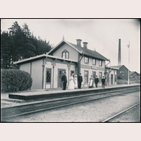 Vedevåg station 1901. Bild från Lindesbergs Kulturhistoriska museum. Foto: Okänd. 