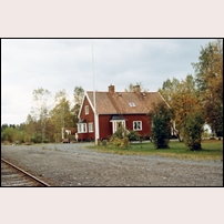 Högstrand station 1967 (eller 1970, uppgifterna varierar). Bild från Järnvägsmuseet. Foto: Okänd. 