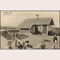 Tingstad station omkring 1910. Vykort från Fröbergs, Finspång. Foto: Okänd. 