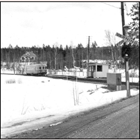 Solvik hållplats okänt år. Bilden kommer från Urban Lavéns samling. Foto: Okänd. 
