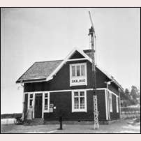 Skälboö håll- och lastplats 1947. Bild från Järnvägsmuseet. Foto: Sven Ove Lundberg. 