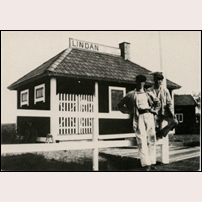 Lindan hållplats på 1940-talet. Bild från Järnvägsmuseet. Foto: Okänd. 