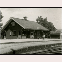 Saladamm station omkring 1930. Bild från Järnvägsmuseet. Foto: Okänd. 