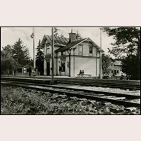 Prästmon station på 1920-talet. Bild från Järnvägsmuseet. Foto: Okänd. 